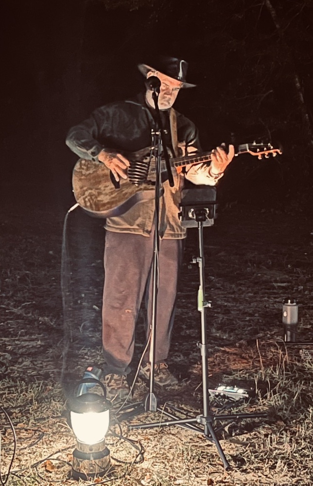 Lantern-lit outdoor set